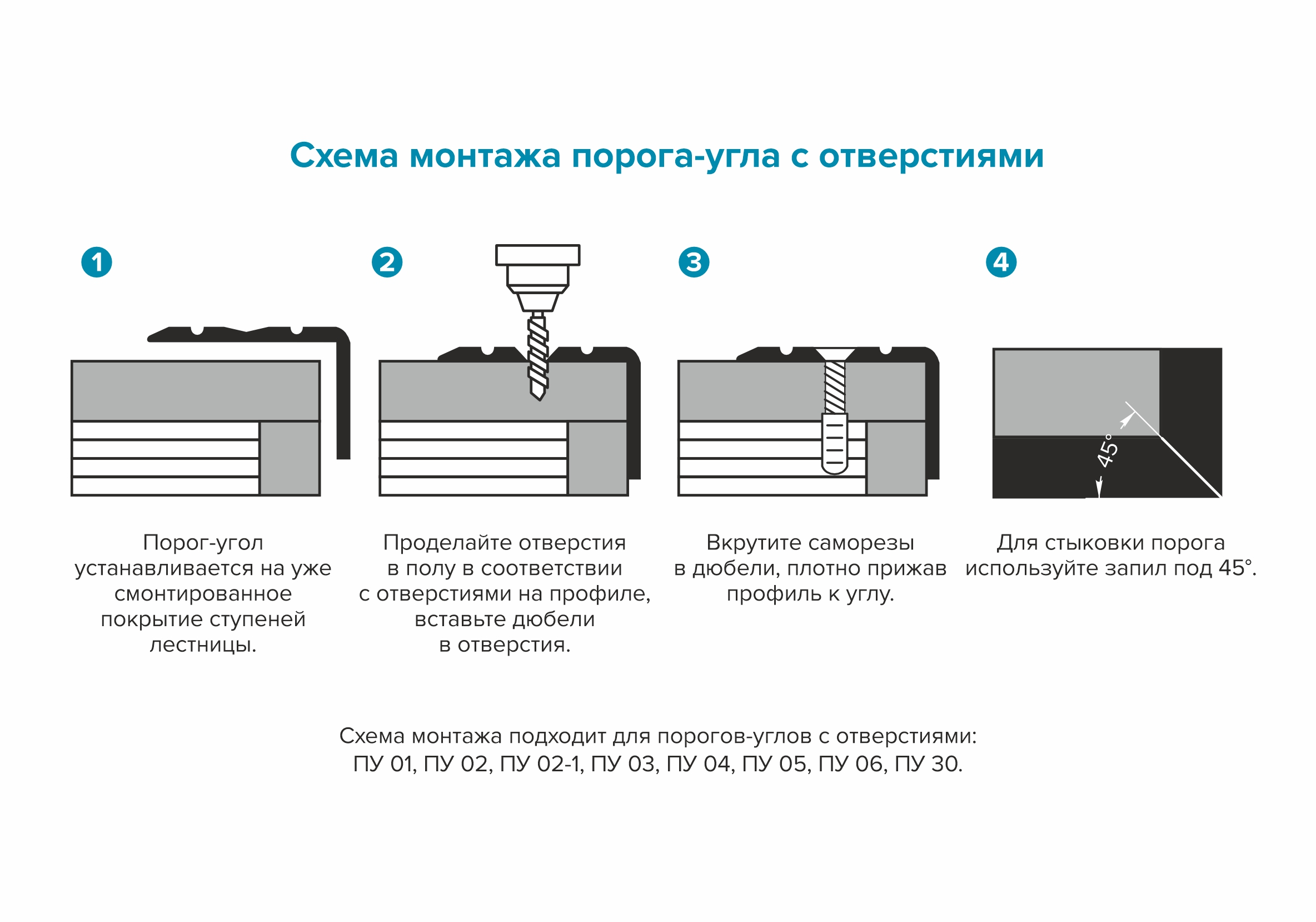 Порог угловой ПУ 06.900.086 Пробка