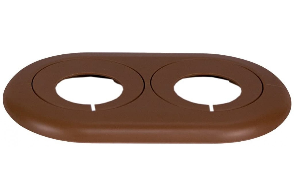 Двойной обвод для труб ПВХ d25 Коричневый