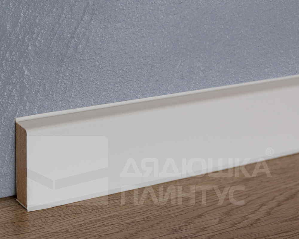 Плинтус ХДФ Dollken Cubu Flex Life XL 60 мм х 2,5 м 5012 Белый