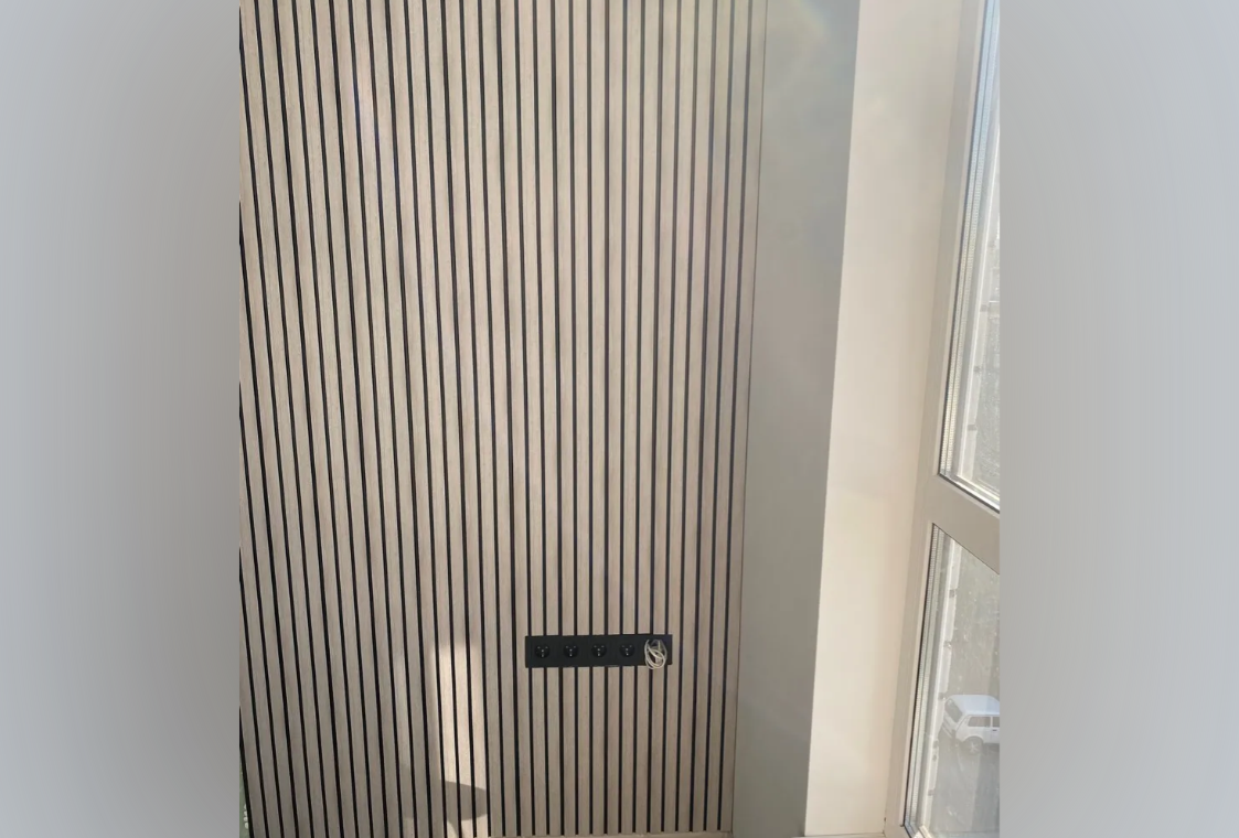 Панель вспененный полистирол ГРЕЙС 3D RAIL 120*2700 мм.  Кедр