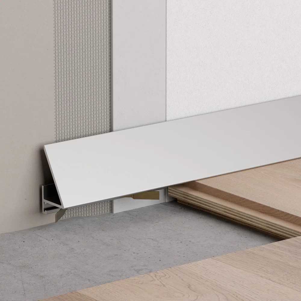 Антиплинтус алюминиевый под светодиодную ленту Апл 03.2700.16 Белый