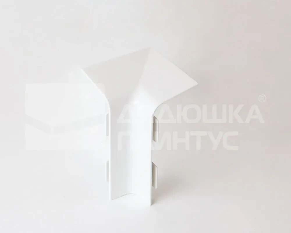 Угол внутренний для плинтуса ПВХ Аква37 37мм Белый