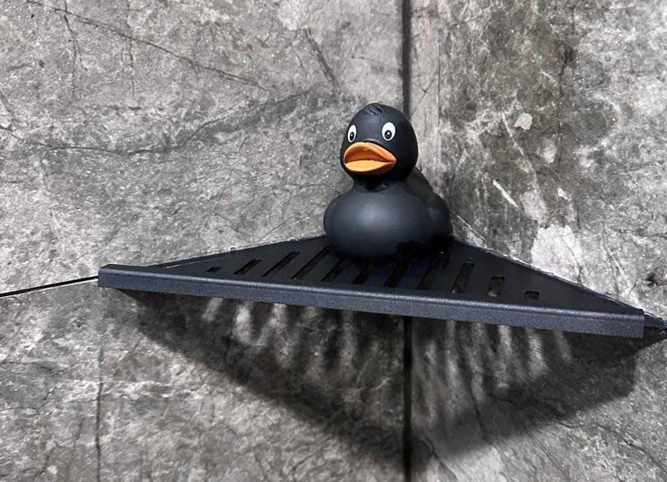 Полка для душа нержавеющая сталь "Дядюшка Плинтус" 50*160*270. RAL 7033