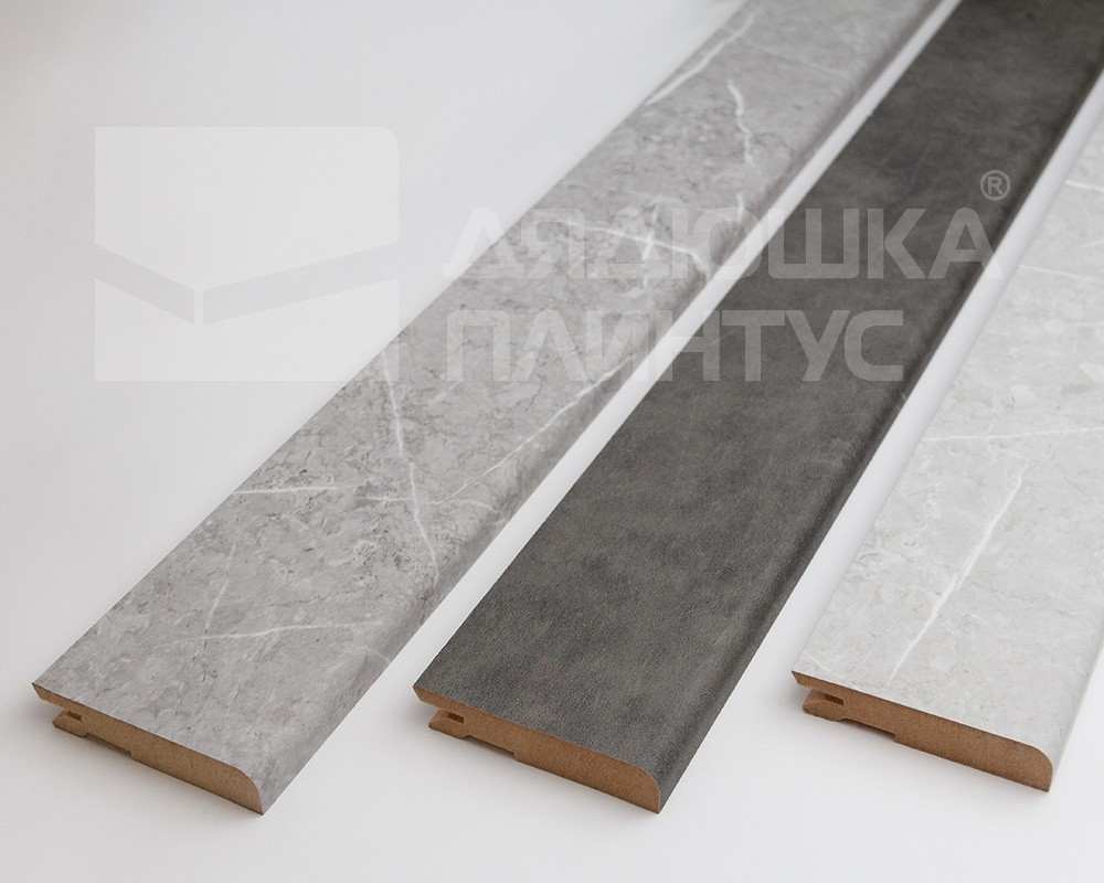 Плинтус МДФ Лука Пл 100-1МДФ.2700.Point line 24067 Скай грей