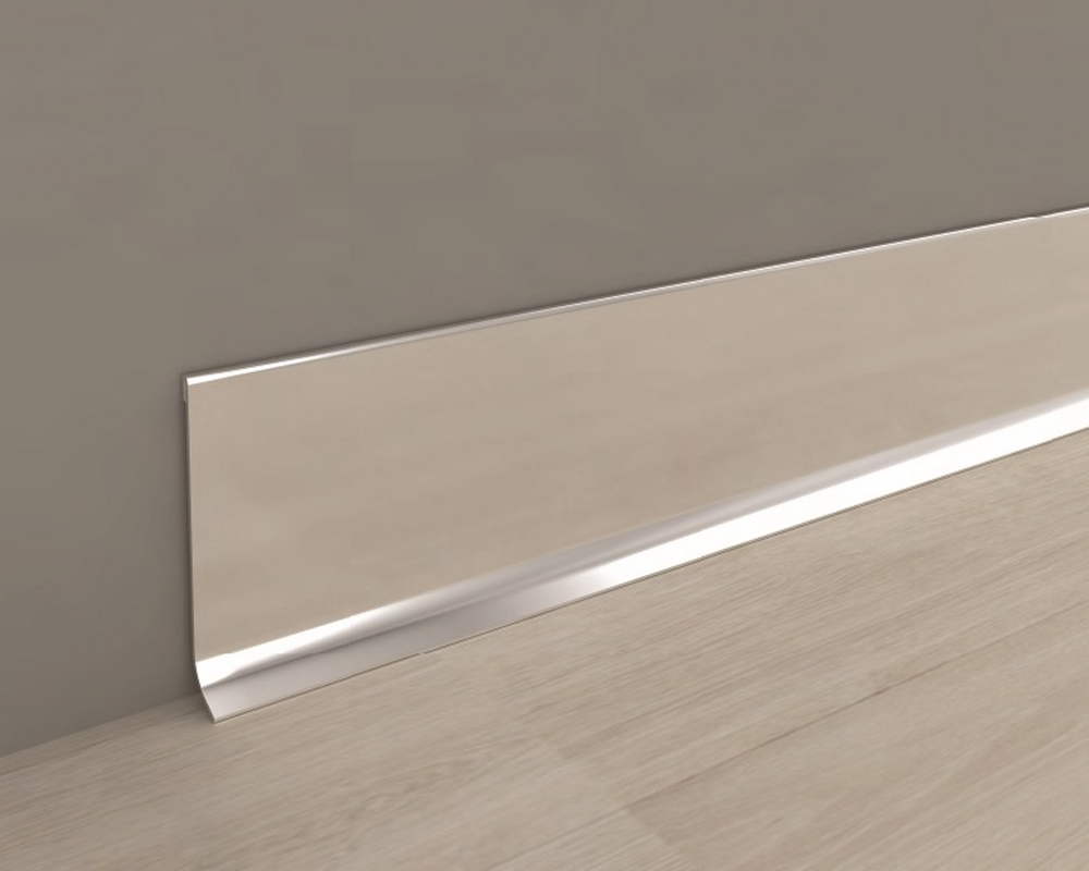 Плинтус из нержавеющей стали BTAC 60A полированный