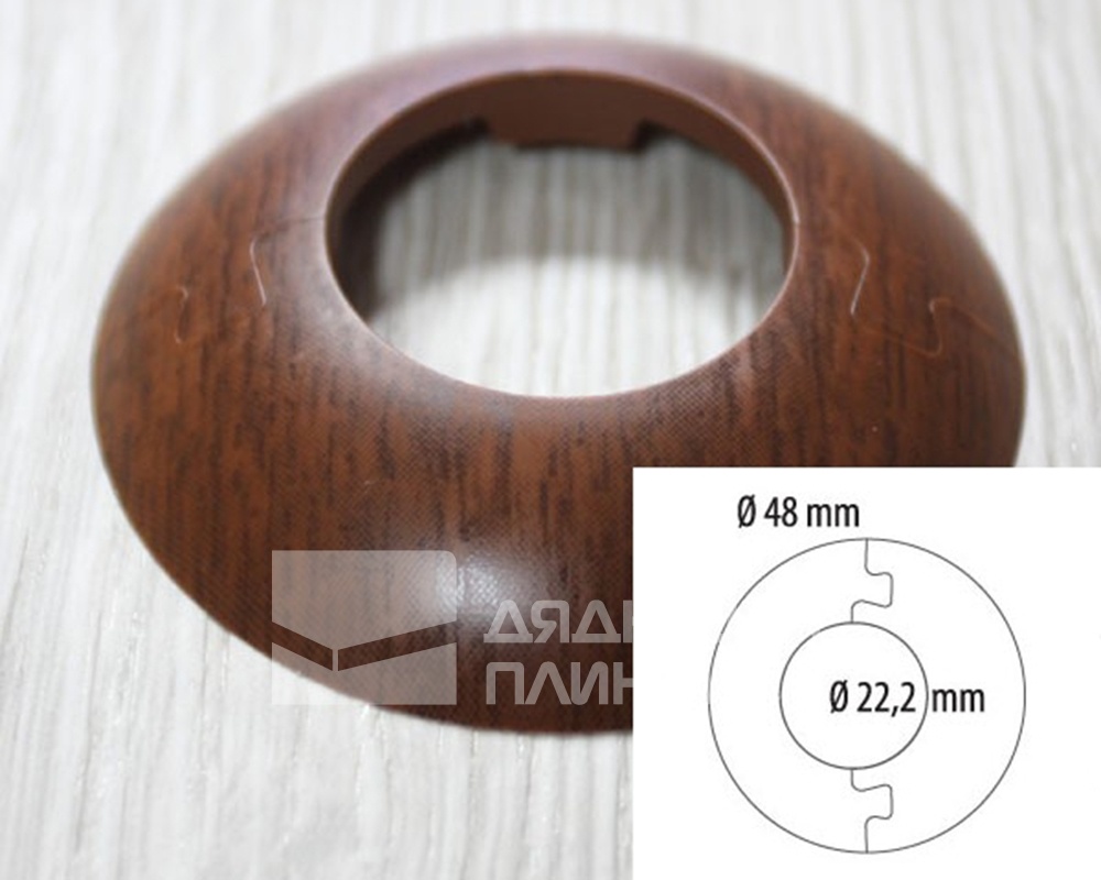 Розетта для труб ПВХ Cezar D22 M095 Кемпас