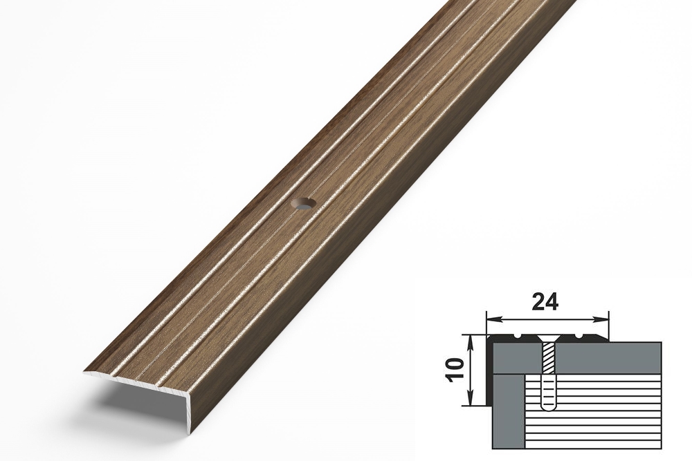 Порог угловой ПУ 01.900.061 Дуб мокко