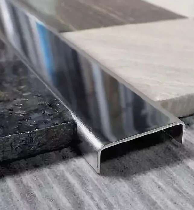 П-образный латунный профиль 10 мм хромированный PCLOC 10