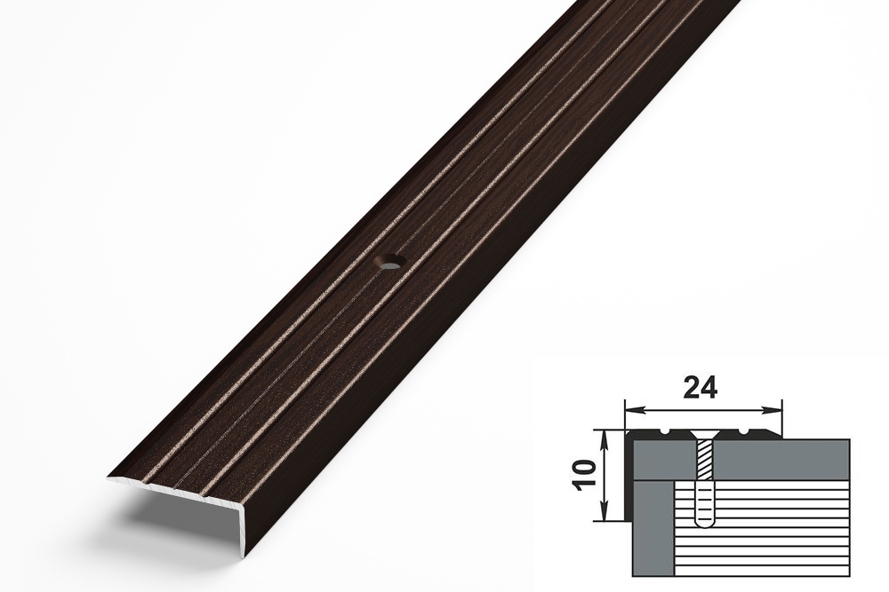 Порог угловой ПУ 01.1800.095 Дуб венге