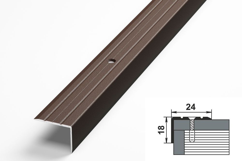 Порог угловой ПУ 03.2700.203 Шоколад