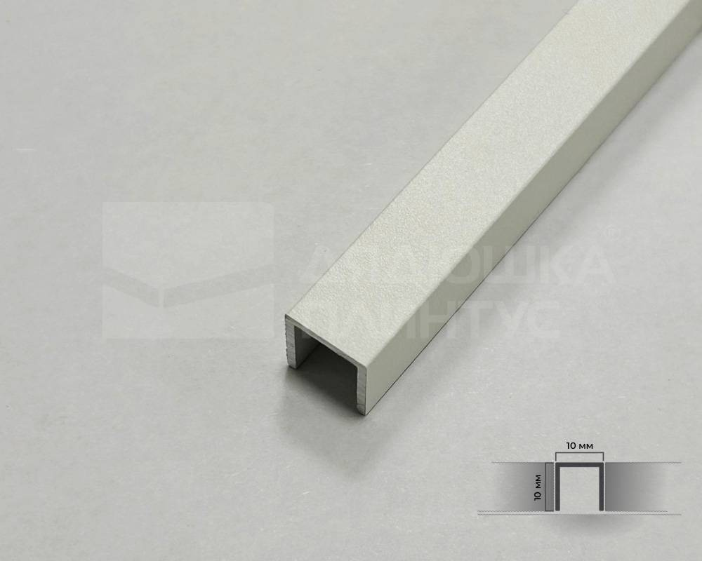 PV83-41 Профиль П-образный Муар Белый 10мм х 2.7м