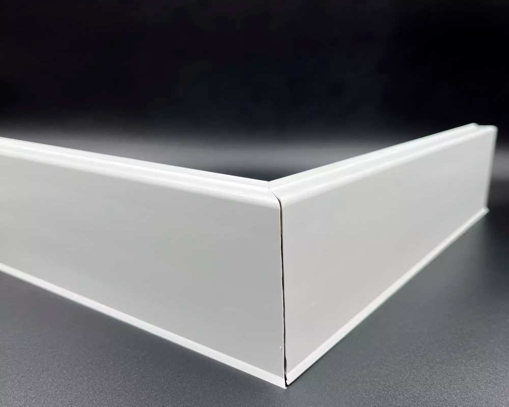 Плинтус прямоугольный ПВХ Дюра ИДЕАЛ 80мм 2,2м  001 Белый