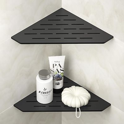 Полка для душа нержавеющая сталь "Дядюшка Плинтус" 50*160*270. Черный