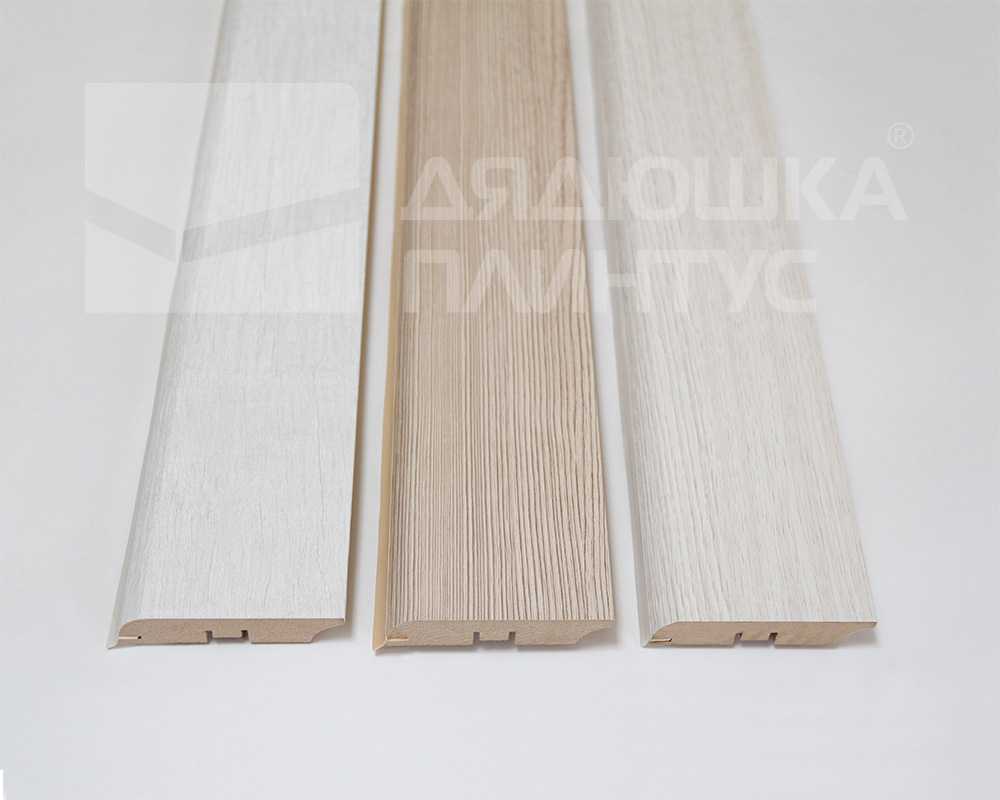 Плинтус МДФ Смартпрофайл Хайд 80М 80мм 2,4м ПМК 03 Дуб Филадельфия коньяк