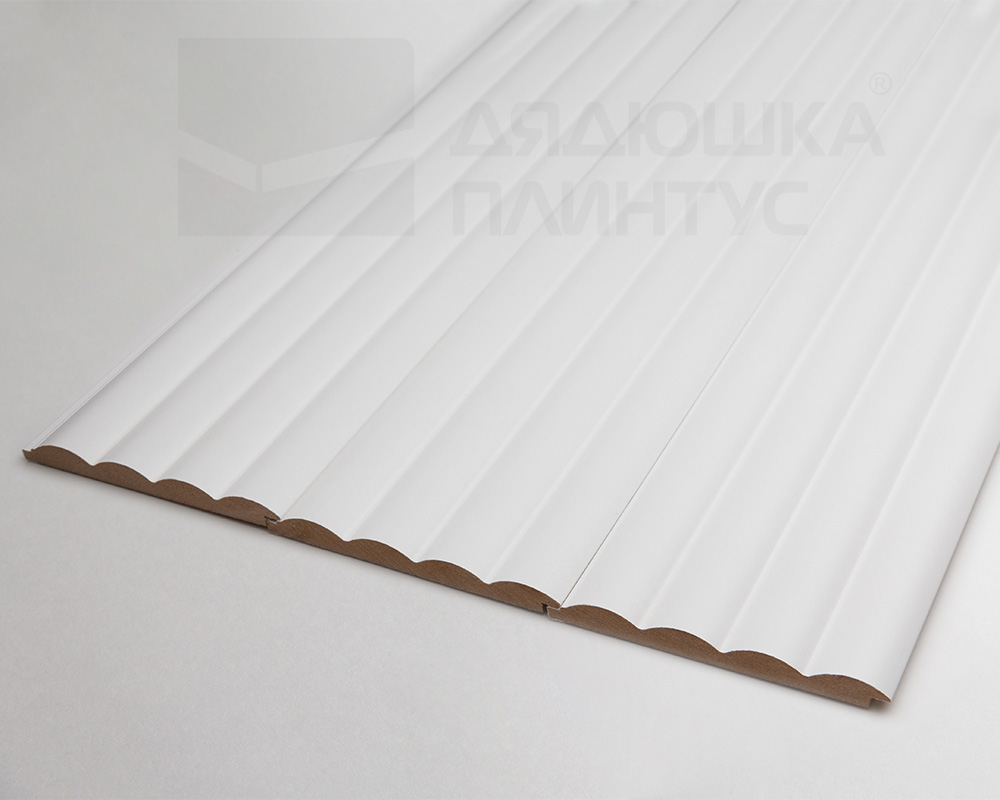 Стеновая панель МДФ. 2760*122*12мм AP122504.91 Белый под покраску