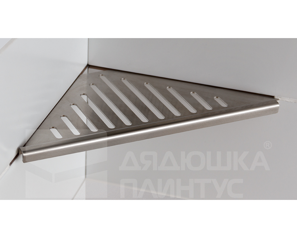 Полка для душа нержавеющая сталь "Дядюшка Плинтус" 50*160*270. RAL 9018