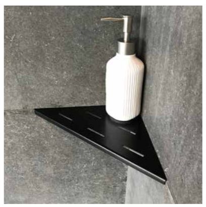 Полка для душа нержавеющая сталь "Дядюшка Плинтус" 50*160*270. Черный