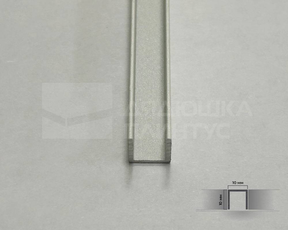 PV83-41 Профиль П-образный Муар Белый 10мм х 2.7м