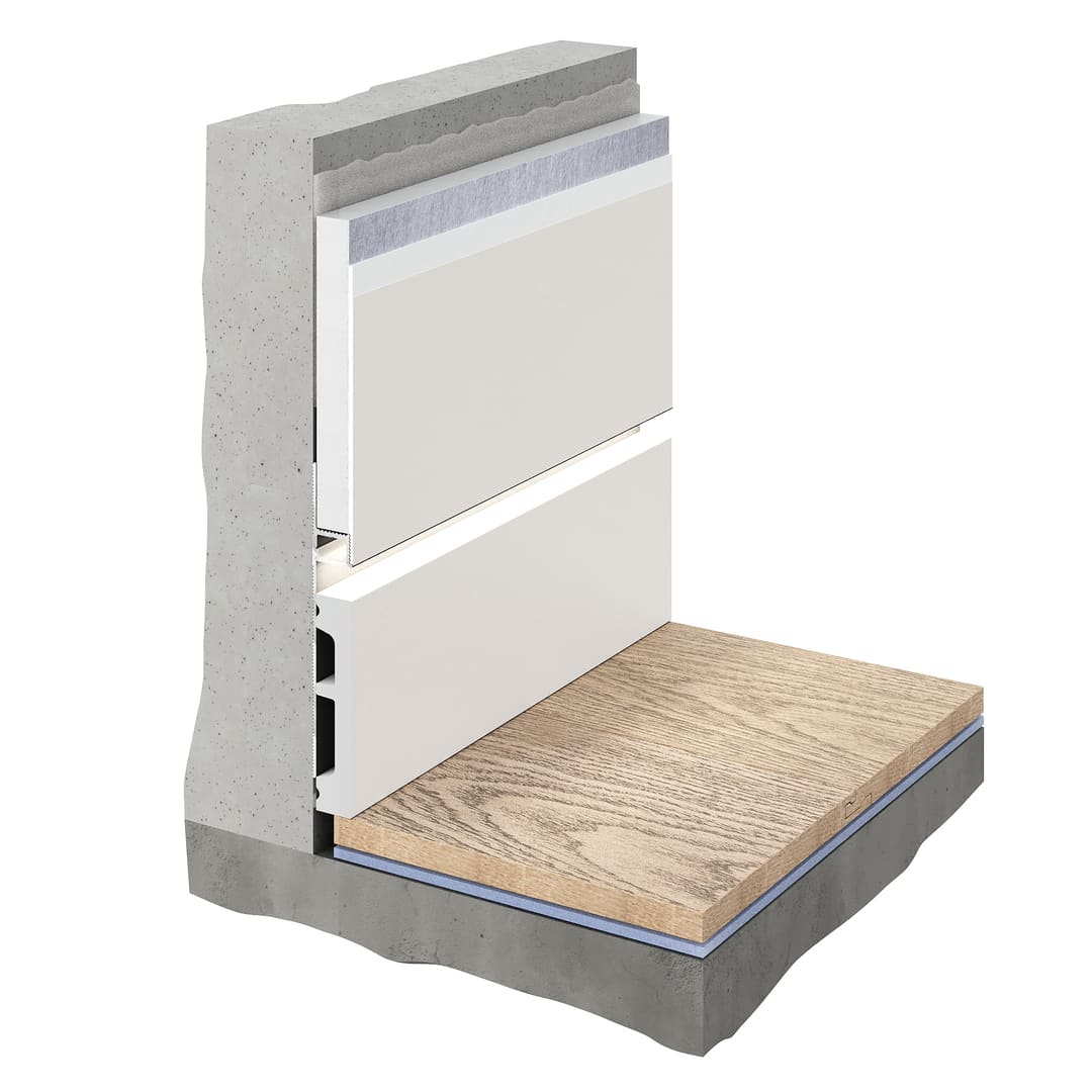 Плинтус Decaro Invisible PL 80  2м Белый под покраску