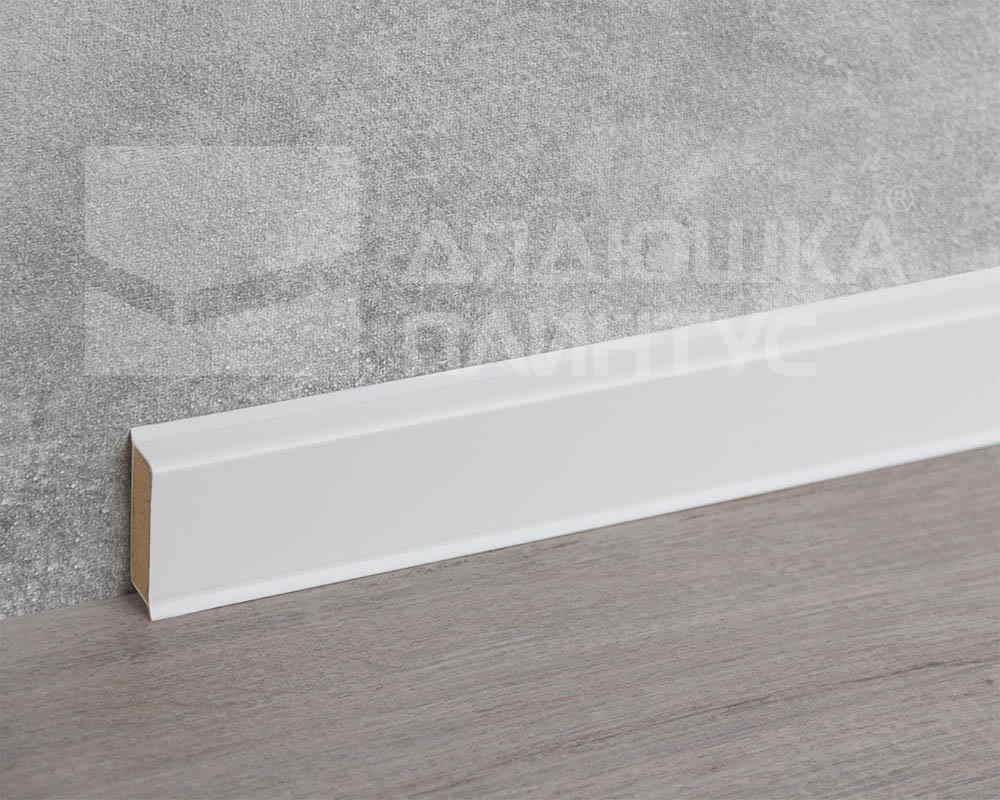 Плинтус ХДФ Dollken Cubu Flex Life 40мм х 11/13мм х 2,5 м 1013 (5012) Белый