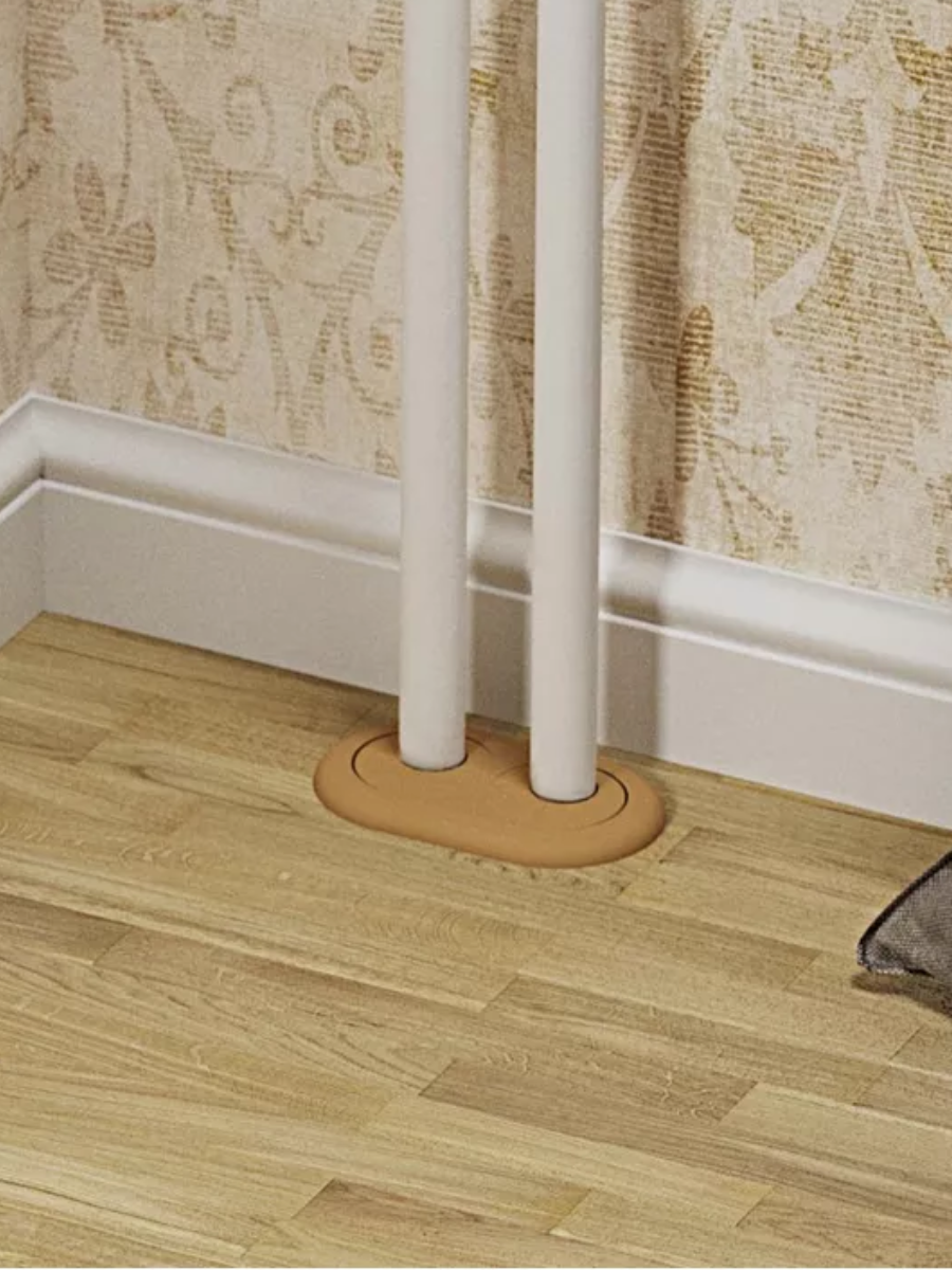 Двойной обвод для труб ПВХ d25 Коричневый