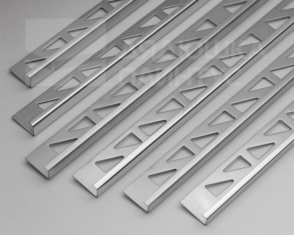 Профиль для кафеля внешний 10мм 2,7м нерж сталь MSK 10NS.2700.001