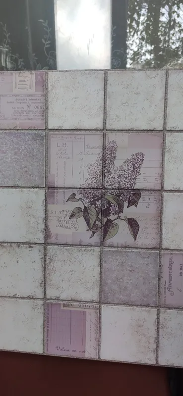 Панель ПВХ ГРЕЙС 964*484 10шт/уп Плитка Сирень. Цена указана за 4,67 м²