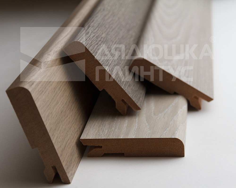 Плинтус МДФ Лука Пл 100-1МДФ.2700.Point line 24050 Дуб винтаж графит
