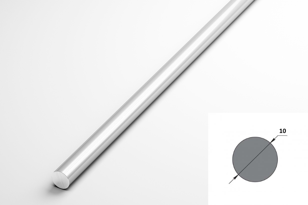 Штанга круглая 10 мм ШКр 10.2000.500 Без окраса