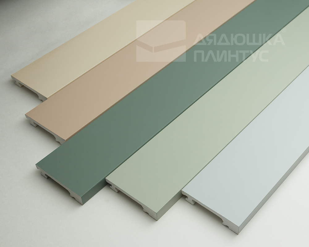 Плинтус из полистирола высокой плотности Волшебная Палочка. Окрашенная. 80мм 2м. RAL 7036