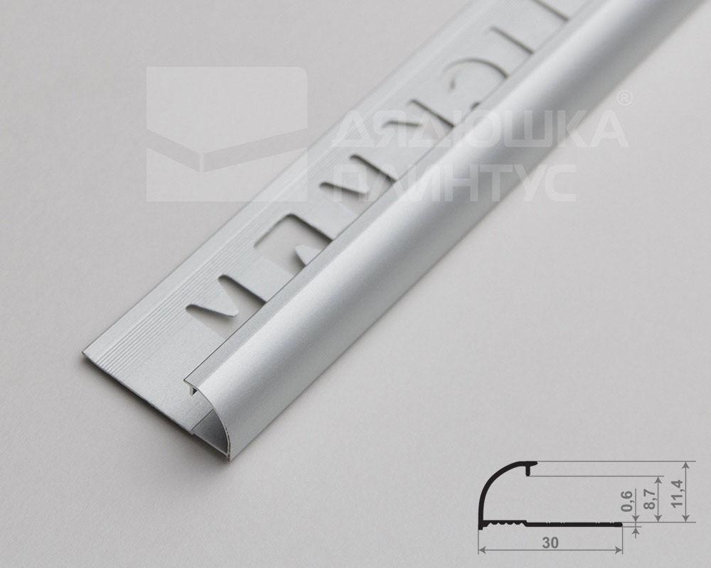 Профиль окантовочный Волшебная палочка Expert MSPKE 03-9.2700.01L 9мм 2,7м Серебро Люкс